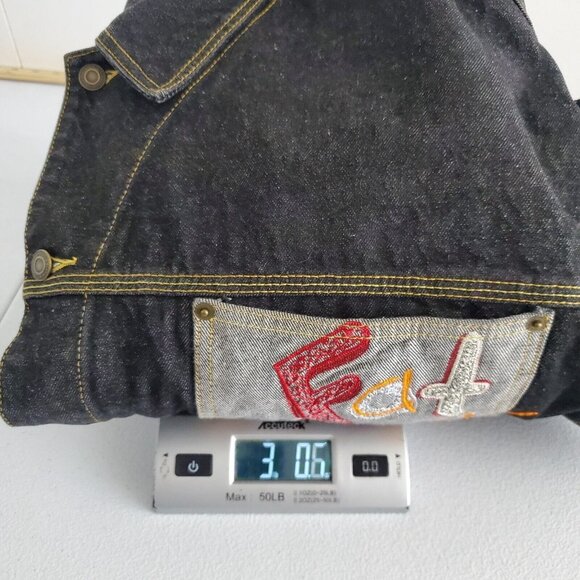 Platinum Fubu Mens Fat Albert Junkyard Gang Black Denim Jean Jacket Size 3X - Picture 11 of 11